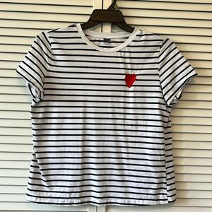 Shein Striped Top with Heart Size 0X